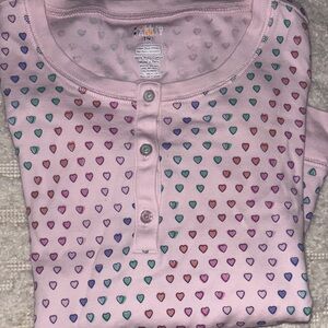 Roller Rabbit Pink Heart Print PJ Set.